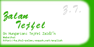 zalan tejfel business card